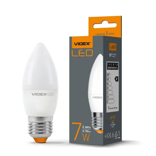 LED лампа VIDEX C37e 7W E27 3000K LED лампа VIDEX C37e 7W E27 3000K