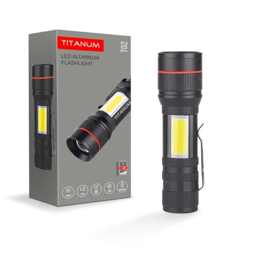 Портативный светодиодный фонарик TITANUM TLF-T02 200Lm 6500K Портативный светодиодный фонарик TITANUM TLF-T02 200Lm 6500K