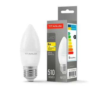 LED лампа TITANUM C37 6W E27 3000K LED лампа TITANUM C37 6W E27 3000K