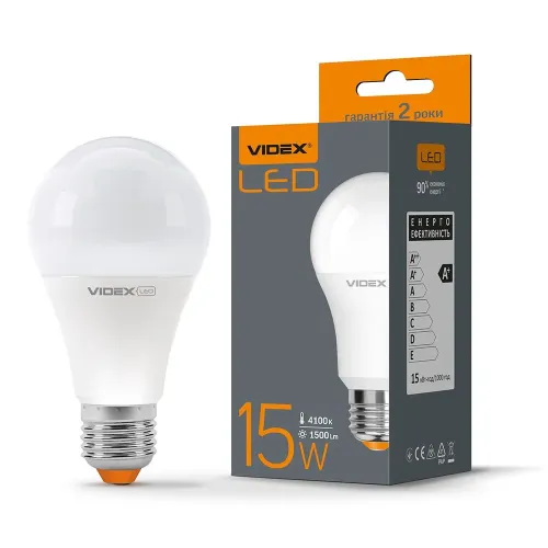 LED лампа VIDEX A65e 15W E27 4100K LED лампа VIDEX A65e 15W E27 4100K