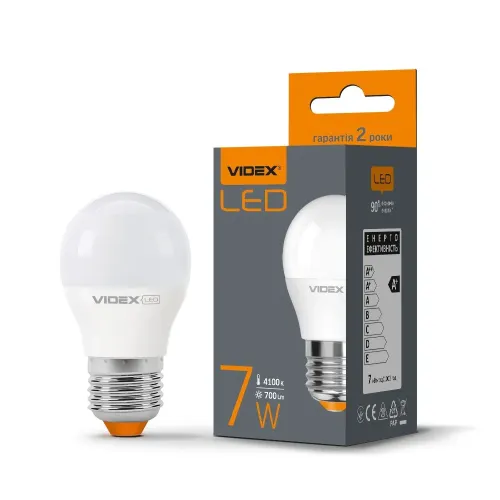 LED лампа VIDEX G45e 7W E27 4100K LED лампа VIDEX G45e 7W E27 4100K