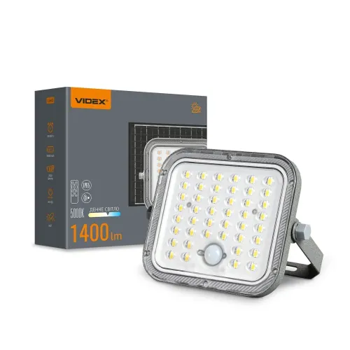 LED прожектор автономный VIDEX VL-FSO4-205-S 1400Lm 5000K LED прожектор автономный VIDEX VL-FSO4-205-S 1400Lm 5000K