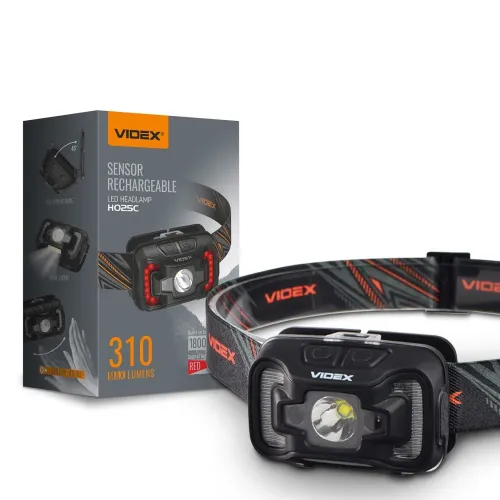 Налобный светодиодный фонарик VIDEX VLF-H025C 310Lm 5000K Налобный светодиодный фонарик VIDEX VLF-H025C 310Lm 5000K