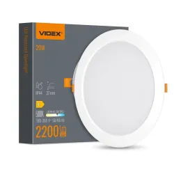 LED світильник Back вбудований круглий VIDEX 20W 5000K LED світильник Back вбудований круглий VIDEX 20W 5000K