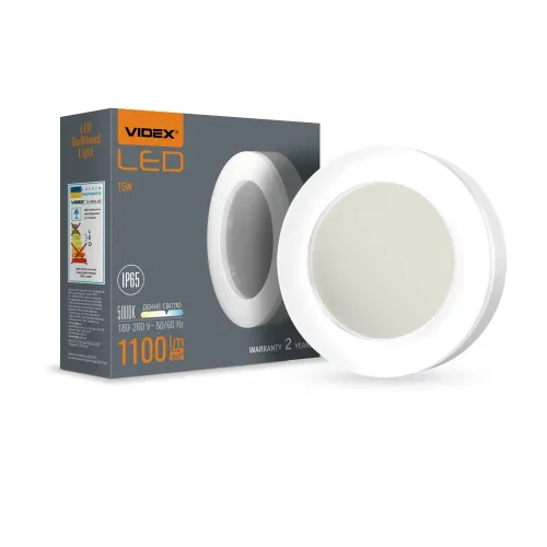 LED світильник ART IP65 круглий VIDEX 15W 5000K LED світильник ART IP65 круглий VIDEX 15W 5000K
