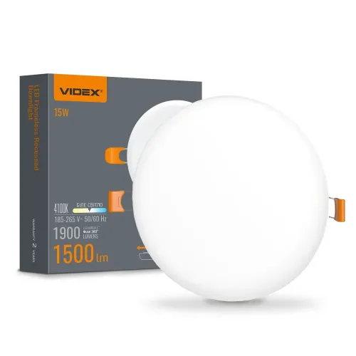 LED світильник безрамковий круглий VIDEX 15W 4100K LED світильник безрамковий круглий VIDEX 15W 4100K