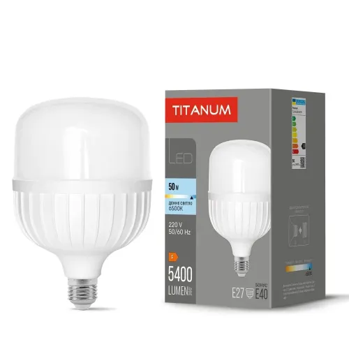 LED лампа TITANUM A138 50W E27 6500К LED лампа TITANUM A138 50W E27 6500К