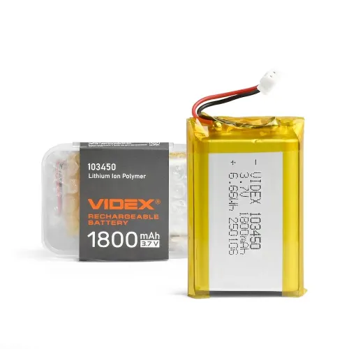 Аккумулятор VIDEX Li-pol VLF-B103450-18 1800mAh 1шт Аккумулятор VIDEX Li-pol VLF-B103450-18 1800mAh 1шт
