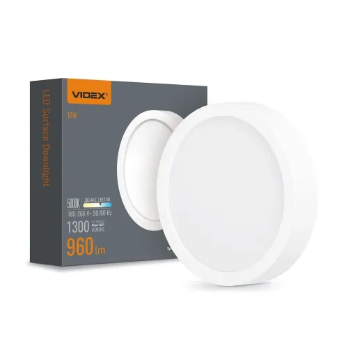 LED Светильник круглый накладной VIDEX 12W 5000K White LED Светильник круглый накладной VIDEX 12W 5000K White