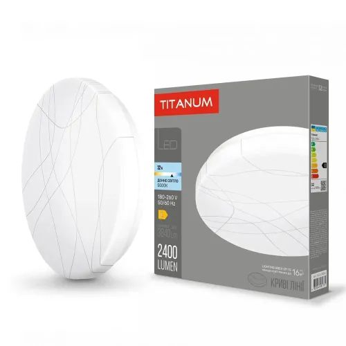 LED світильник настінно-стельовий TITANUM 32W 5000K Криві лінії LED світильник настінно-стельовий TITANUM 32W 5000K Криві лінії