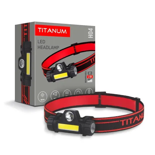 Налобный светодиодный фонарик TITANUM TLF-H04 200Lm 6500K Налобный светодиодный фонарик TITANUM TLF-H04 200Lm 6500K