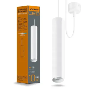 LED світильник підвісний накладний VIDEX 10W 4100K білий LED світильник підвісний накладний VIDEX 10W 4100K білий