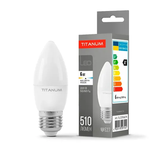 LED лампа TITANUM C37 6W E27 4100K LED лампа TITANUM C37 6W E27 4100K
