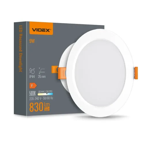 LED светильник Back встроенный круглый VIDEX 9W 5000K LED светильник Back встроенный круглый VIDEX 9W 5000K