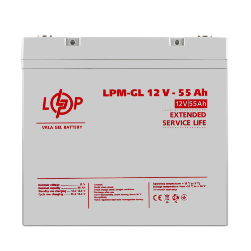 Аккумулятор гелевый LPM-GL 12V - 55 Ah Аккумулятор гелевый LPM-GL 12V - 55 Ah