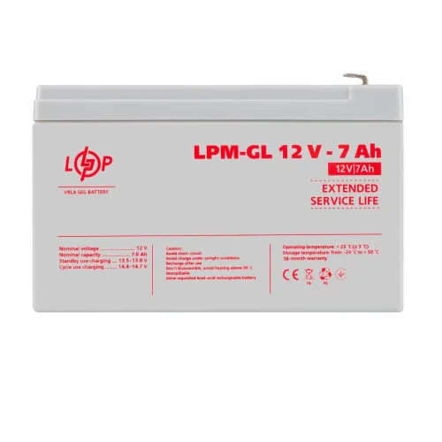 Аккумулятор гелевый LPM-GL 12V - 7 Ah Аккумулятор гелевый LPM-GL 12V - 7 Ah