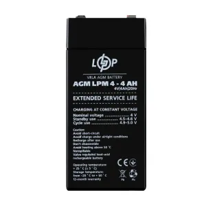 Аккумулятор AGM LPM 4V - 4 Ah Аккумулятор AGM LPM 4V - 4 Ah