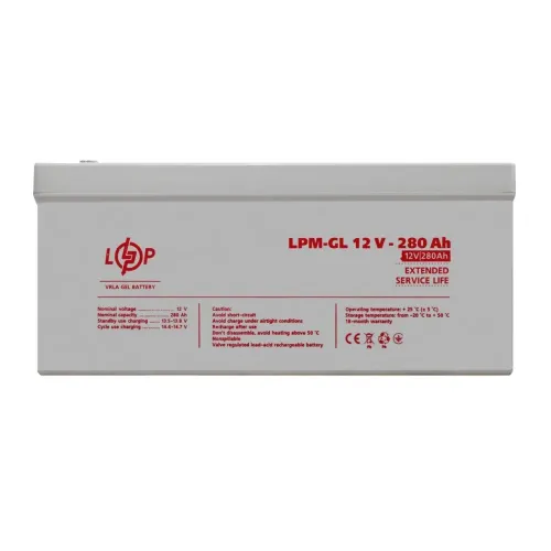 Аккумулятор гелевый LPM-GL 12V - 280 Ah Аккумулятор гелевый LPM-GL 12V - 280 Ah