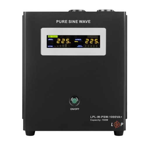 ИБП LP LPL-W-PSW-1000VA+ (700Вт) 10A/30A с правильной синусоидой 12V ИБП LP LPL-W-PSW-1000VA+ (700Вт) 10A/30A с правильной синусоидой 12V