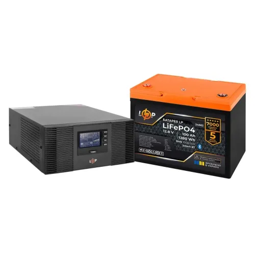 Комплект резервного питания LogicPower B1500 + литиевая (LiFePO4) батарея 1280Wh Комплект резервного питания LogicPower B1500 + литиевая (LiFePO4) батарея 1280Wh