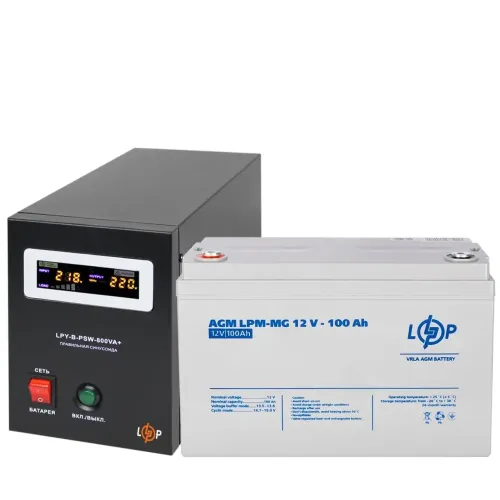 Комплект резервного живлення LP (LogicPower) ДБЖ + мультигелева батарея (UPS B800 + АКБ MG 1200Wh) Комплект резервного живлення LP (LogicPower) ДБЖ + мультигелева батарея (UPS B800 + АКБ MG 1200Wh)