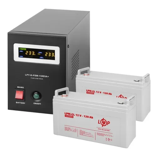 Комплект резервного питания LP (LogicPower) ИБП + гелева батарея (UPS B1500 + АКБ GL 2880W) Комплект резервного питания LP (LogicPower) ИБП + гелева батарея (UPS B1500 + АКБ GL 2880W)