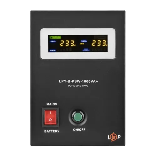 ДБЖ з правильною синусоїдою 12V LPY-B-PSW-1000VA+(700Вт) 10A/20A ДБЖ з правильною синусоїдою 12V LPY-B-PSW-1000VA+(700Вт) 10A/20A