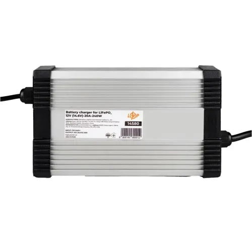 Зарядний пристрій для акумуляторів LiFePO4 12V (14.6V)-20A-240W Зарядний пристрій для акумуляторів LiFePO4 12V (14.6V)-20A-240W