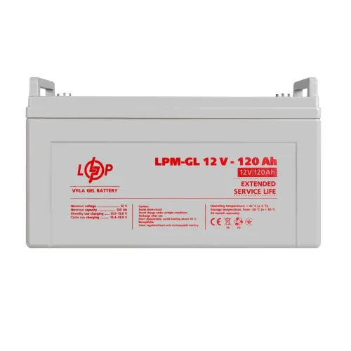 Акумулятор гелевий LPM-GL 12V - 120 Ah Акумулятор гелевий LPM-GL 12V - 120 Ah