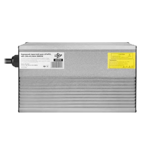 Зарядний пристрій для акумуляторів LiFePO4 48V (58.4V)-60A-2880W-LED Зарядний пристрій для акумуляторів LiFePO4 48V (58.4V)-60A-2880W-LED