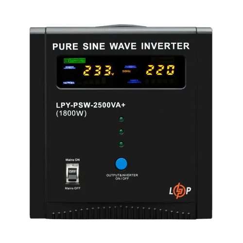 ИБП LogicPower LPY-PSW-2500VA+ (1800Вт) 10A/20A с правильной синусоидой 24V ИБП LogicPower LPY-PSW-2500VA+ (1800Вт) 10A/20A с правильной синусоидой 24V