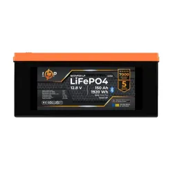 Акумулятор LP LiFePO4 12,8V - 150 Ah (1920Wh) (BMS150A/75A) пластик Smart BT Акумулятор LP LiFePO4 12,8V - 150 Ah (1920Wh) (BMS150A/75A) пластик Smart BT