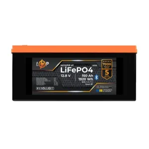 Акумулятор LP LiFePO4 12,8V - 150 Ah (1920Wh) (BMS150A/75A) пластик Smart BT Акумулятор LP LiFePO4 12,8V - 150 Ah (1920Wh) (BMS150A/75A) пластик Smart BT