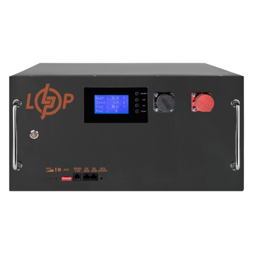 Аккумулятор LP LiFePO4 51,2V-150 Ah (7680 Wh) (BMS SP 150A/100 А) RM RS485/CAN LCD BL Аккумулятор LP LiFePO4 51,2V-150 Ah (7680 Wh) (BMS SP 150A/100 А) RM RS485/CAN LCD BL