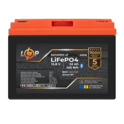 Акумулятор LP LiFePO4 12,8V - 32 Ah (410Wh) пластик BT Акумулятор LP LiFePO4 12,8V - 32 Ah (410Wh) пластик BT