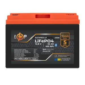 Акумулятор LP LiFePO4 12,8V - 32 Ah (410Wh) пластик BT Акумулятор LP LiFePO4 12,8V - 32 Ah (410Wh) пластик BT