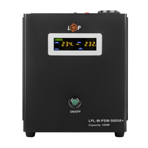 ИБП LogicPower LPL-W-PSW-500VA+ (350Вт) 5A/10A с правильной синусоидой 12V ИБП LogicPower LPL-W-PSW-500VA+ (350Вт) 5A/10A с правильной синусоидой 12V