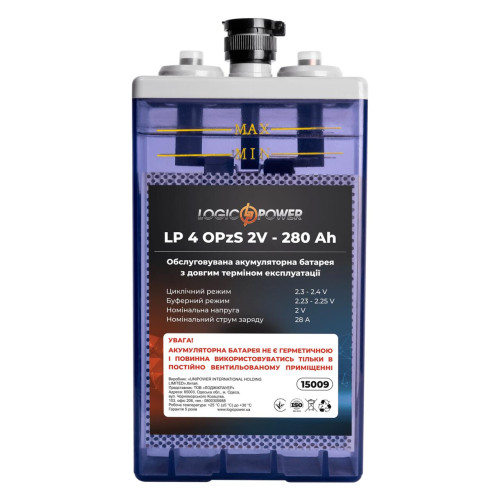 Акумуляторна батарея LP 4 OPzS 2V - 280 Ah Акумуляторна батарея LP 4 OPzS 2V - 280 Ah