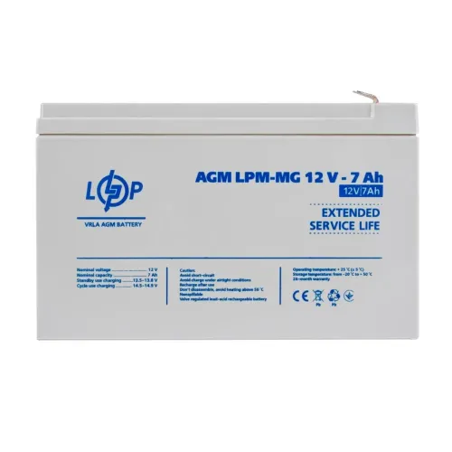 Акумулятор мультигелевий LPM-MG 12V - 7 Ah Акумулятор мультигелевий LPM-MG 12V - 7 Ah