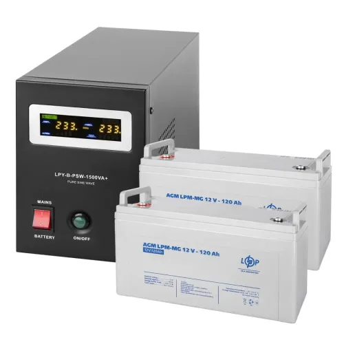 Комплект резервного живлення LP (LogicPower) ДБЖ + мультигелева батарея (UPS B1500 + АКБ MG 2880Wh) Комплект резервного живлення LP (LogicPower) ДБЖ + мультигелева батарея (UPS B1500 + АКБ MG 2880Wh)