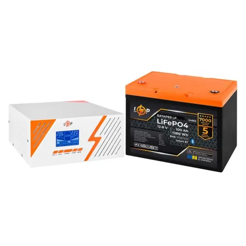 Комплект резервного живлення LogicPower B1500 White + літієва (LiFePO4) батарея 1280Wh Комплект резервного живлення LogicPower B1500 White + літієва (LiFePO4) батарея 1280Wh