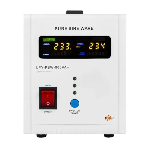 ИБП с правильной синусоидой 12V LPY-PSW-800VA+(560Вт)5A/15A ИБП с правильной синусоидой 12V LPY-PSW-800VA+(560Вт)5A/15A