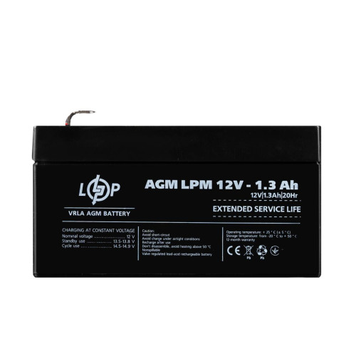 Аккумулятор AGM LPM 12V - 1.3 Ah Аккумулятор AGM LPM 12V - 1.3 Ah