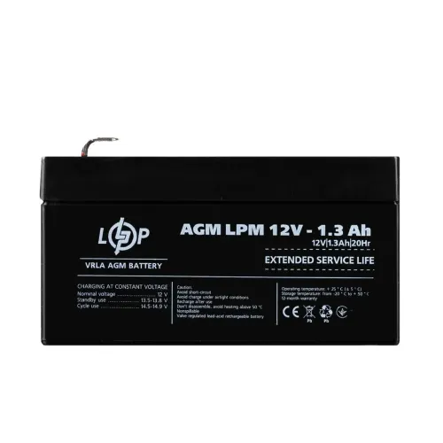 Аккумулятор AGM LPM 12V - 1.3 Ah Аккумулятор AGM LPM 12V - 1.3 Ah