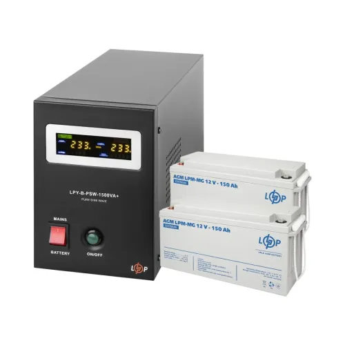 Комплект резервного живлення LP (LogicPower) ДБЖ + мультигелева батарея (UPS B1500 + АКБ MG 3600Wh) Комплект резервного живлення LP (LogicPower) ДБЖ + мультигелева батарея (UPS B1500 + АКБ MG 3600Wh)