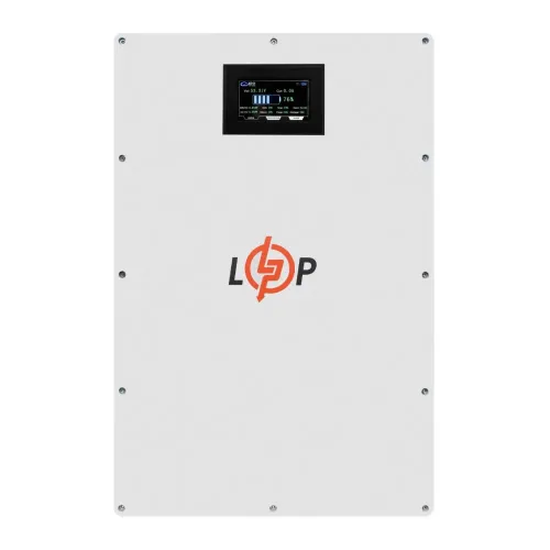 Батарея LP LiFePO4 51,2V - 100 Ah (5120Wh) (BMS 100A/50А) метал LCD anSmart1JK настінний Батарея LP LiFePO4 51,2V - 100 Ah (5120Wh) (BMS 100A/50А) метал LCD anSmart1JK настінний