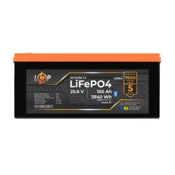 Аккумулятор LP LiFePO4 25,6V - 150 Ah (3840Wh) (BMS an7150A/75A) пластик Smart BT Аккумулятор LP LiFePO4 25,6V - 150 Ah (3840Wh) (BMS an7150A/75A) пластик Smart BT