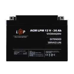 Акумулятор AGM LPM 12V - 26 Ah Акумулятор AGM LPM 12V - 26 Ah