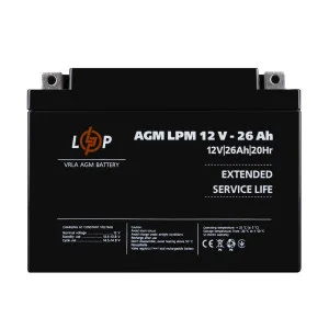 Акумулятор AGM LPM 12V - 26 Ah Акумулятор AGM LPM 12V - 26 Ah