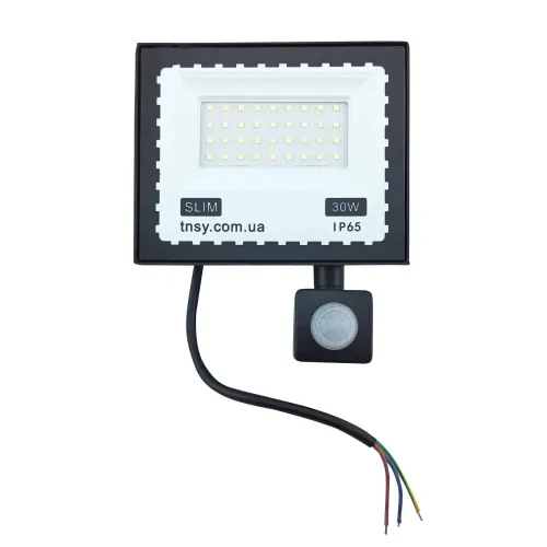 Прожектор LED 30W ULTRA Slim 220V 3000Lm 6500K IP65 з датчиком руху TNSy Прожектор LED 30W ULTRA Slim 220V 3000Lm 6500K IP65 з датчиком руху TNSy
